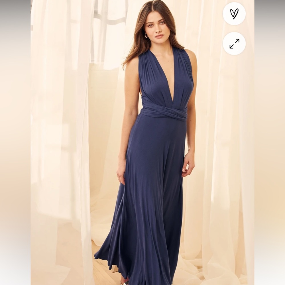 Lulus Tricks of the Trade Navy Blue Maxi Dress